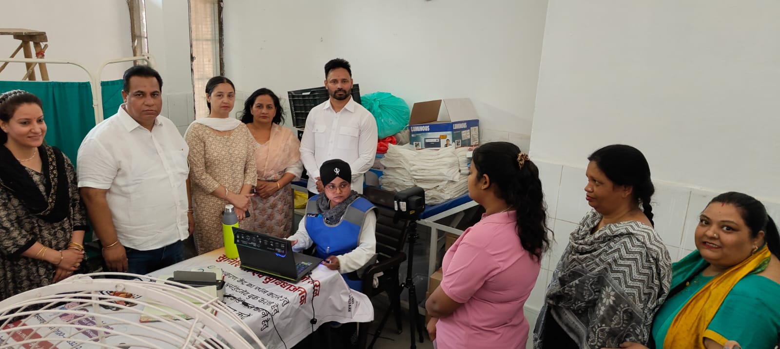 Free eye check-up camp organized in village Attawa, about 300 people got their eyes checked.